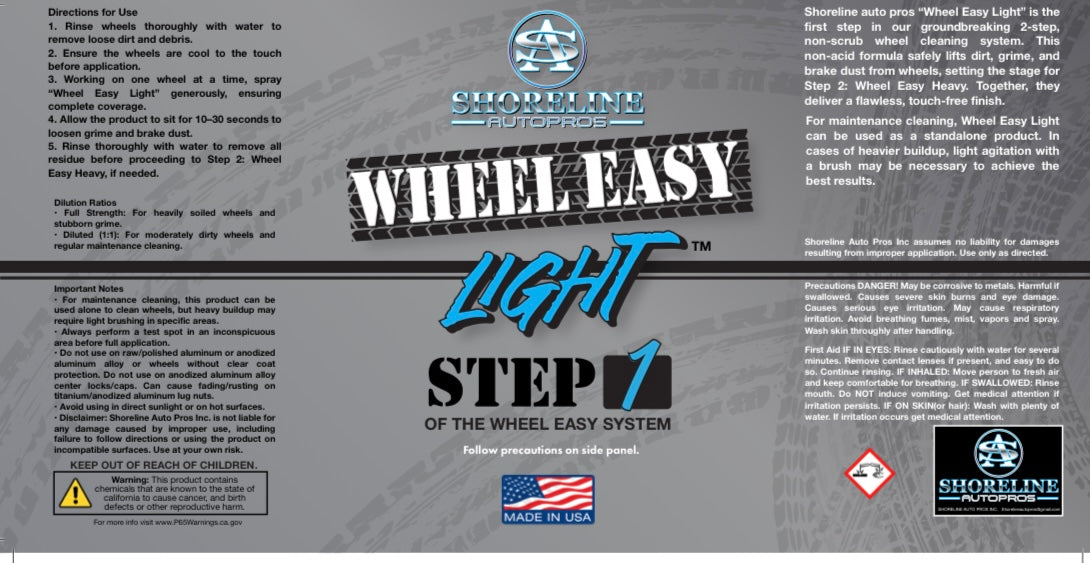 32oz Wheel Easy Light Wheel Cleaner(Step 1 Wheel Easy Non-Scrub System)