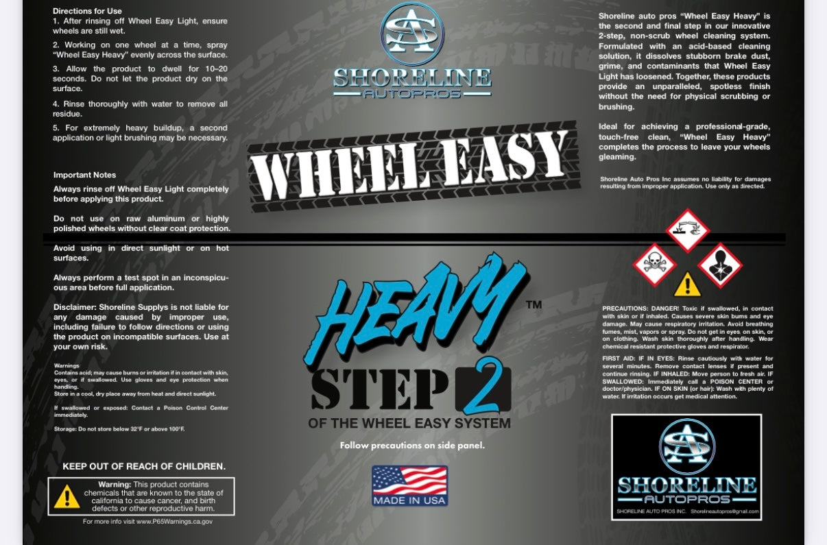 Shoreline Auto Pros – Wheel Easy Complete Bundle (Step 1 Light 32oz & Step 2 Heavy 16oz)